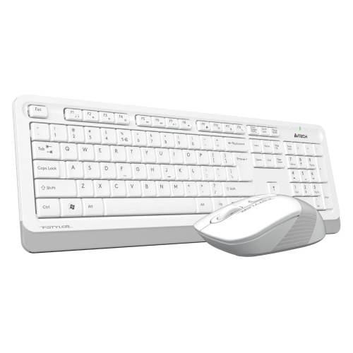 Клавиатура + мышь A4Tech Fstyler FG1010S (FG1010S White) клавиатура белый/серый мышь белый/серый USB беспроводная Multimedia Touch