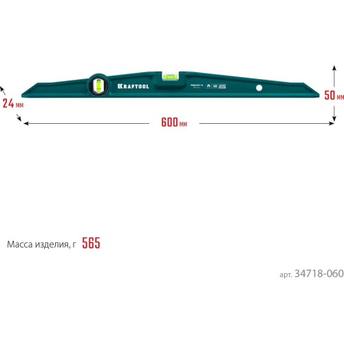 Уровень пузырьковый Kraftool 34718-060 зеленый