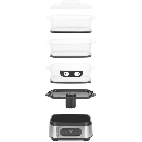 Пароварка Kitfort КТ-4082 3 ярус. серебристый