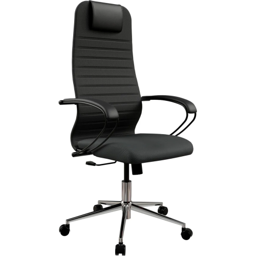 Кресло Метта SU-B-10 (ZE4.12.1.2A2) черный сиденье черный сетка с подголов. крестов. металл хром