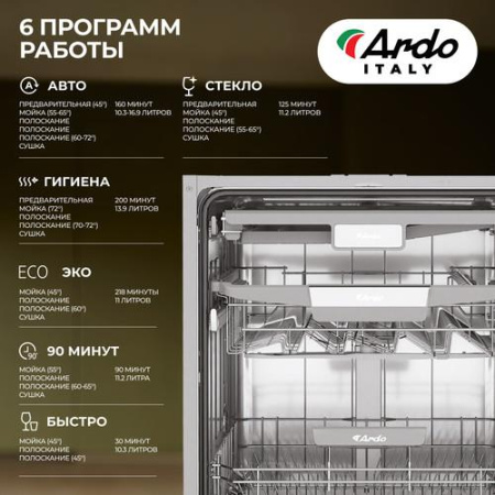 Встраиваемая посудомоечная машина ARDO DBEA14632B2