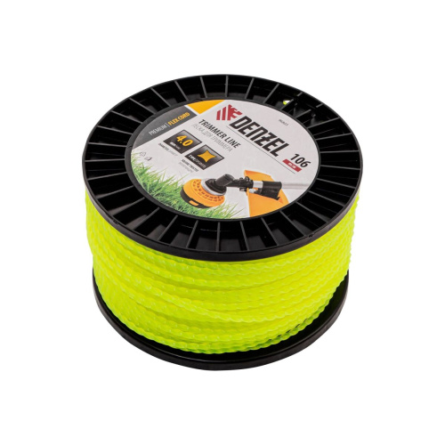 Леска для триммера Denzel Flex Cord 96803 витой квадрат, 4,0ммх106м, на DIN катушке