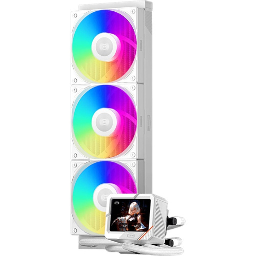 СВО PcCooler GT360 ARGB Display WH (310W, 360mm, LED temp., White, Fans 3x120mm, 99CFM, 41.5dBA, 3000RPM)