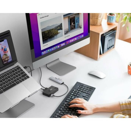 Переключатель UGREEN CM618 15149 USB 3.0 Sharing Switcher 2 In 1 Out Black