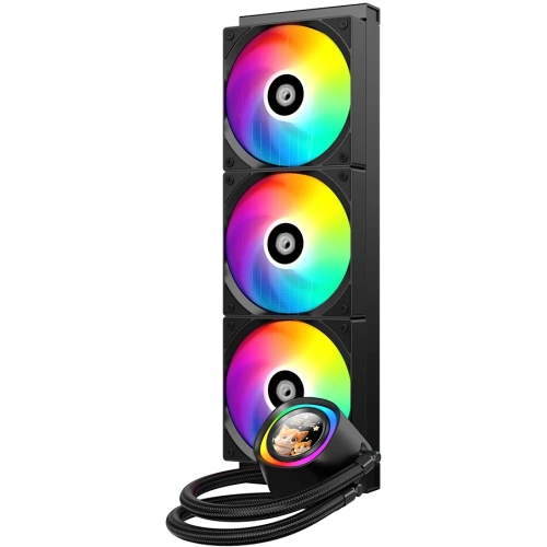 СВО ID-COOLING FX360 LCD LGA1851/1700/1200/115X/AM4/AM5 (TDP 350W, ARGB Fan and Pump, LCD Display, PWM, Triple Fan)