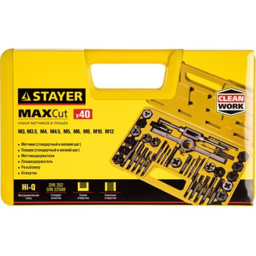 Набор метчиков и плашек STAYER Master 2805-H40-z01 40 предметов