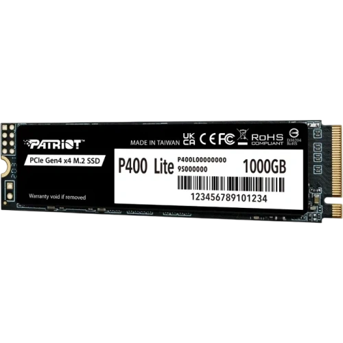 SSD Patriot P400 Lite (P400LP1KGM28H) 1TB M.2 2280 NVMe PCle 4.0 x4 R3500/W2700 TBW 560TB 3D NAND with HS
