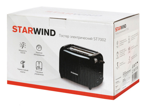 Тостер Starwind ST7002 черный