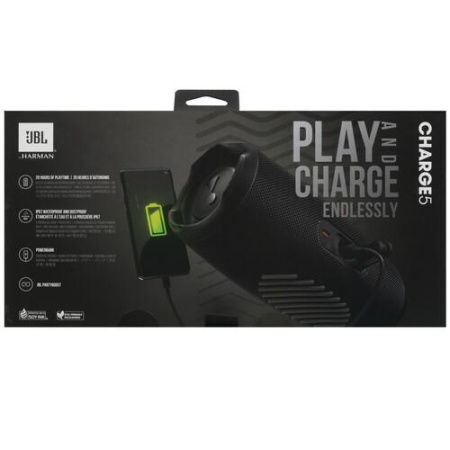 Портативная колонка JBL Charge 5, черный